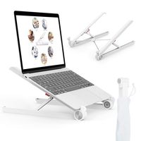 Laptop Stand, Portable Laptop Stand, Foldable Desktop Notebook Holder Mount, Adjustable Eye-Level Ergonomic Design, Portable Laptop Riser for Notebook Computer PC (i) Pad Tablet EURPMASK