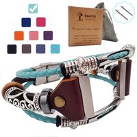 Smatiful Blaze Bands with 2 Pins for Women, Adjustable Replacement Strap Compatible with for Fitbit Blaze, Turquoise (Teal Green)