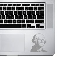 StickAny Palm Series George Washington Sticker for MacBook Pro, Chromebook, and Laptops (Silver)