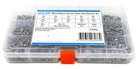 iExcell 1500 Pcs Metric M2.5 DIN912 Stainless Steel 304 Hex Socket Head Cap Screws Nuts Hex Key Wrench Kit