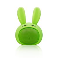 Mini Bluetooth Speaker Wireless Portable Cute Bunny with Squishy Ears (Apple Green)