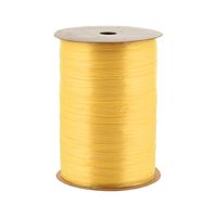 Berwick Offray Daffodil Yellow Pearlized Raffia Ribbon, 1/4'' Wide, 100 Yards