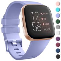 Tobfit Sport Bands Compatible with Versa/Versa Lite/SE, Soft TPU Wristbands Accessories for Women Men (Lavender, Large)