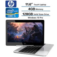 2018 HP EliteBook Revolve Flagship Laptop, 11.6 inch HD Touchscreen Ultra Slim LED Display, Intel Core i5-5200 2.2GHz, 4GB DDR3 SDRAM, 128GB Solid State Drive, Windows 10 pro