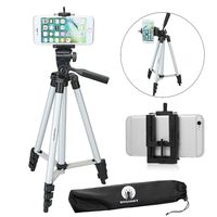 DIGIANT 50 Inch Aluminum Camera Phone Tripod+ Universal Tripod Smartphone Mount for Apple, iPhone Samsung and Other Brands Smartphones+Carrying Bag