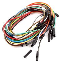 uxcell 15 Pcs Female to Female 1P Jumper Wire Ribbon Cable Pi Pic Breadboard DIY 40cm Long
