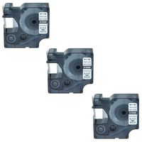 SuperInk Industrial Flexible Nylon Label Tape Compatible for Dymo 18489 (3/4"x11.5ft) Rhino 4200 5000 5200 6000 Label Maker (3PK Black on White)