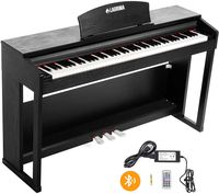 LAGRIMA 88 Key Weighted Digital Piano w/Bluetooth & MP3 Function, Remote Control, Power Supply, 3 Pedals, Instruction Manual, MIDI/Headphone/Audio Output Feature, Suit for Kids, Teen, Adult, Beginner