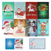 OWAY 8 Pack Christmas Cards Diamond Painting Kits Paint by Number Kits Christmas DIY Gift for Holiday, Friends and Family