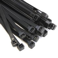 500-Pack Heavy Duty 4 Inches (18lbs) Zip Cable Tie Down Strap Wire Uv Black Nylon Wrap