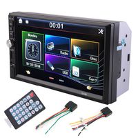 Blackpoolfa 2 Din 7 inch TFT Touch Screen Car Stereo Bluetooth MP5 MP3 Player | 7012B Double Din 1080P In Dash AUX FM USB Stereo Radio Music Player with Wireless Remoter