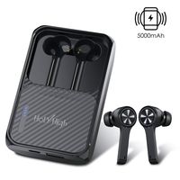 【 240H Playtime】 HolyHigh True Wireless Earbuds Bluetooth 5.0 Earphones with 5000mAh Charging Case Built-in Mic Waterproof Bluetooth Headphones with Wireless Charging Power Bank for iPhone Android