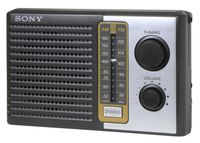 Sony 2 Band Receiver Portable AM & FM Transistor Radio with Large Dial Panel, 3.75" Speaker, Earphone Jack, Carry Strap, Easy Tuner Knob, Headphone Jack & Telescopic Ferrite Bar Swivel Antenna - Battery Powered