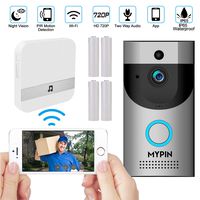 WiFi 720P Video Doorbell Camera,Waterproof IP65 Wireless Doorbell with Cloud Storage and Security Camera with Chime and Battery, Two-Way Talk, PIR Motion Detection, Night Vision