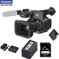 Panasonic AG-UX180 4K Premium Professional Camcorder - Starter Bundle