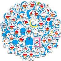 60Pcs Pack Doraemon Laptop Stickers, Anime Cartoon Vinyl Computer Waterproof Water Bottles Skateboard Luggage Decal Graffiti Patches Decal