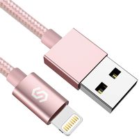 Syncwire iPhone Charger Lightning Cable 3.3Ft, [Apple MFi Certified] Nylon-Braided High-Speed Sync&Charging Cord for iPhone 11/XS Max/XS/XR/X, 8 7 6S 6 Plus, SE 5S 5C 5, Ipad, iPod & More - Rose Gold