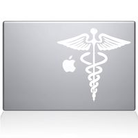 The Decal Guru Medical Symbol MacBook Decal Vinyl Sticker - 13" MacBook Pro (2016 & Newer) - White (1127-MAC-13X-W)