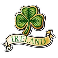 2 x 15cm/150mm Ireland Clover Lucky Irish Car Vinyl Sticker Decal Laptop Travel Luggage Car iPad Sign Fun #4031