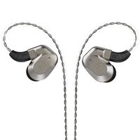 RevoNext NEX602 in Ear Monitor, Quad Driver 1DD+3BA Aluminum Alloy Shell HiFi Earbuds with 2Pins 0.78mm 3.5mm Plug Upgraded Detachable Cables(no mic, Gun Color)