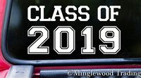 Minglewood Trading Purple - Class of 2019 6" x 3" Vinyl Decal Sticker - Graduation - High School - University College - 20 Color Options