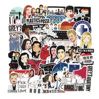 Greys Anatom Merchandise Pack of 50 Stickers-Funny Quote Waterproof Vinyl Stickers for Laptop Hydro Flasks Water Bottles Phone Notebook Computers Guitar Bike Car-Interesting Gift (Greys Anatomy)