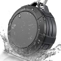 Bluetooth Speaker Wireless Portable Shower Outdoor Waterproof for Hiking Travel Hands Free Call with Mic Connect with iPhone Android (Gray)