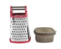 KitchenAid KN300OSPMA Gourmet Stainless Steel Box Grater, Pomegranate