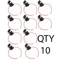 Voodoo Car Audio 18 Gauge ATC Fuse Holder in-line Wire 12 Volt Power Blade (10 Pack)