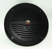 5" Black Dual Cone Waterproof Marine Speaker - Round Integral Grill Spa RV Boat