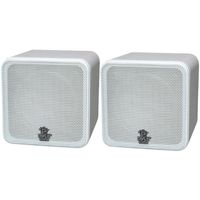 PYLE HOME PCB4WT 4 200-Watt Mini-Cube Bookshelf Speakers (White) consumer electronics
