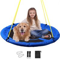 RedSwing Saucer Tree Swing for Kids Indoor Outdoor, 43" Large Round Swing, 500 Lbs Weight Capacity, Great for Tree, Swing Set, Backyard, Playground, Easy to Install
