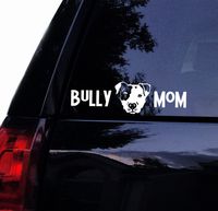 Tshirt Rocket Pitbull Decal - Bully Mom Pit Face (C) - Car Decal, Laptop Decal, Window Sticker (8")