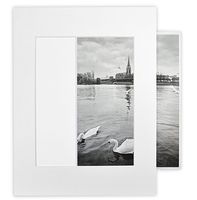 Golden State Art,Acid-Free Cardboard/Paper Frames,Pack of 25 White 11x14 Slip in Mats for 8x10 Photo with Backing Board,One Side Can Self-Assemble Picture Holder,Includes 25 Clear Bags