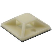 250 Adhesive-Backed Zip Tie Anchors by APTronix. Heavy Duty Professional Grade, UV White Cable Tie Base: 1 x 1 Inch, Screw Hole Anchor Provides Additional Strength. XGA Anchors (M, White)