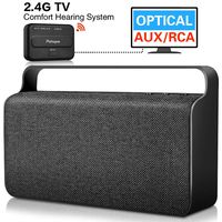 Wireless TV Speaker - Pohopa Wireless Speakers for TV Watching,with Transmitter(Optical, 3.5mm AUX, RCA) Compatible Samsung LG Sony Toshiba Philips TCL ect TVS