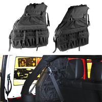 SUNPIE Roll Bar Storage Bag Cage for 2007~2018 Jeep Wrangler JK JL CJ TJ Rubicon 4-Door with Multi-Pockets & Organizers & Cargo Bag Saddlebag Tool Kits Holder