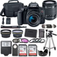 Canon EOS T7i DSLR Camera with 18-55mm IS STM Lens + 2 x 32GB Card + Accessory Kit