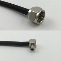 12 inch RG188 F MALE to TS9 ANGLE MALE Pigtail Jumper RF coaxial cable 50ohm High Quality Quick USA Shipping
