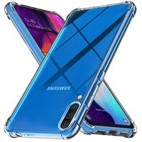 Ferilinso Case for Samsung Galaxy A50/A50S Case,[Strengthen Version with Four Corners] [Camera Care Protection] Shockproof Soft TPU Rubber Skin Silicone Protective Case (Clear)
