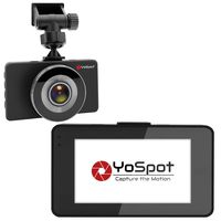 YoSpot Dash Cam Dashboard Camera Recorder True 1080P Full HD Car HDR, 170 Degree Lens,Super Night Vision, Loop Recording Parking Monitor Guard (w/o SD Card)