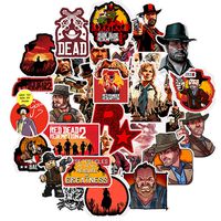 Game Red Dead Redemption Laptop Stickers - 50 Pcs Cool Vinyl Decals Water Bottle Phone Case Notebook Guitar Skateboard Travel Teen Adults Waterproof Unique