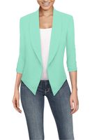 Womens Casual Work Office Open Front Blazer JK1133X Mint 3X