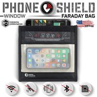 Mission Darkness Window Faraday Bag for Phones - Device Shielding for Law Enforcement, Military, Executive Privacy, Travel & Data Security, Anti-Hacking & Anti-Tracking Assurance