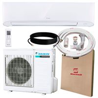 DAIKIN 12,000 BTU 17 SEER Wall-Mounted Ductless Mini-Split A/C Heat Pump System Maxwell 15-ft Installation Kit (230V) 10 Year Limited Warranty (12,000 BTU_208-230V)