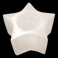 Star Shaped Selenite Candle Holder by GoldNuggetMiner