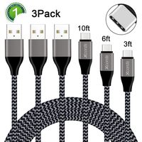 USB Type C Cable, Xcords 3Pack 3FT 6FT 10FT USB A to USB C Cable, Premium Nylon Braided Fast Charger Cable Compatible with Galaxy S9/S8 Plus/Note 9/8 Google Pixel/LG V30 V20
