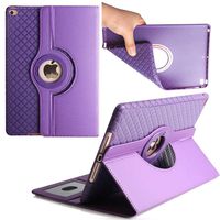 iPad Air 2 Case,Dream Wings 360 Degrees Rotating Multi-Angle Viewing Stand with Card Slots Slim Smart Screen Protective Detachable Case Cover for Apple iPad Air 2 9.7 inch Tablet (iPad Air 2, Purple)