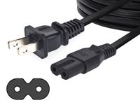 AmazonBasics Replacement Power Cable for PS4 Slim and Xbox One S / X - Pack of 2, 12 Foot Cord, Black
