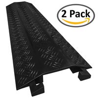 EZ Runner PVC Drop Over Cable Ramp - Single Channel - Black (Pack of 2)